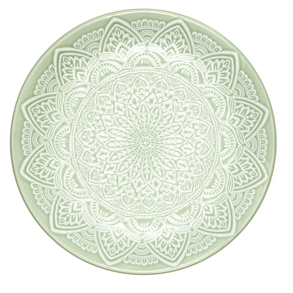 ASSIETTE SAHARA VERT D.19.5CM