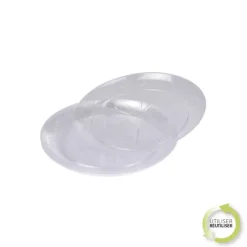 ASSIETTES DESSERT PLASTIQUE TRANSPARENT D.18CM X6PCS