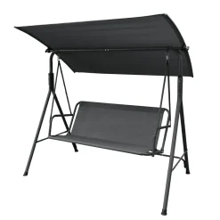 BALANCELLE SAMIEL GRIS SANS COUSSIN 2 PERSONNES 140CM