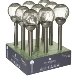 BALISE SOLAIRE INOX ET VERRE NARA H.44.5CM