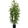 BAMBOU 6 TRONCS POT PLASTIQUE NOIR H.120CM