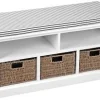 BANC BOIS 3 TIROIRS 90X34X46CM