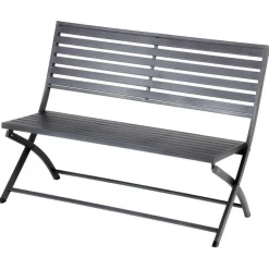 BANC PLIANT OLBIA ACIER GRAPHITE 3 PLACES