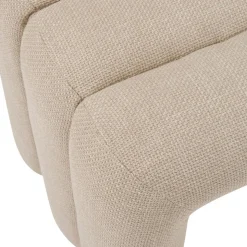 BANC SISCO TISSU ARGILE D.102X42X43.5CM