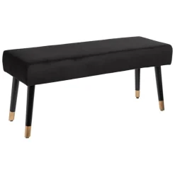BANC VELOURS SALOME NOIR D.100X35CM