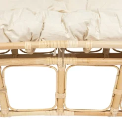 BANQUETTE 2 PLACES ROTIN MAMASAN BLANC