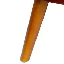 BANQUETTE 2 PLACES VELOURS PIED BOIS NAOVA TERRACOTTA