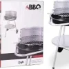 BARBECUE ROND SUR PIEDS ARGENT 47X77CM