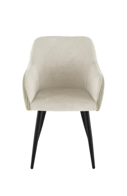 BETTY FAUTEUIL BEIGE BI MATIERE