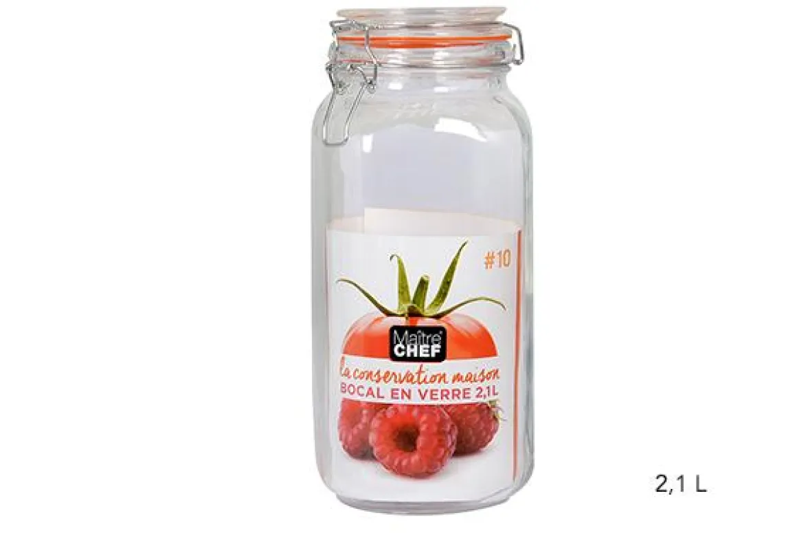 BOCAL HERMETIQUE CLIP METAL 2.1L