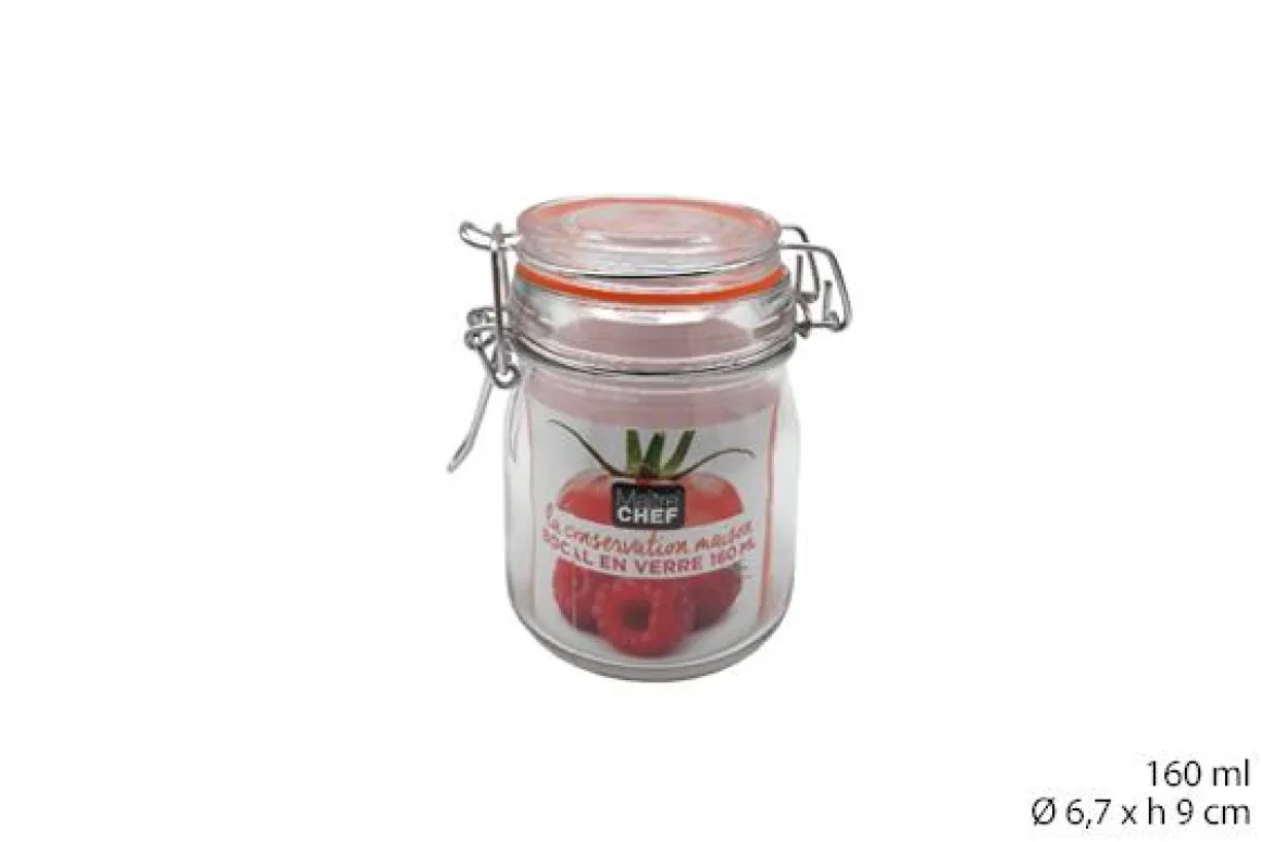 BOCAL HERMETIQUE CLIP METAL 160ML