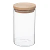 BOCAL VERRE ET BOIS HERMETIQUE 1L