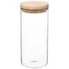 BOCAL VERRE ET BOIS HERMETIQUE 1.3L