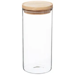 BOCAL VERRE ET BOIS HERMETIQUE 1.3L