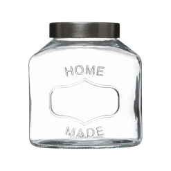 BOCAL VERRE ET INOX OVAL 1L