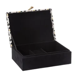 BOITE A BIJOUX IMPRIMEE LEOPARD 21CM