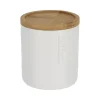 BOITE A COTON POLYRESINE COUVERCLE BAMBOU BLANC BAMBOU