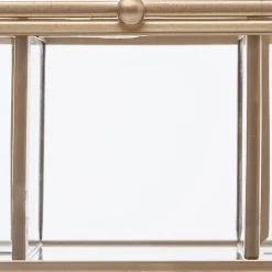 BOITE BIJOU VERRE MOOD DORE L.20CM