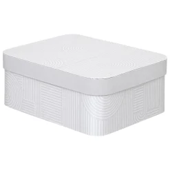 BOITE CARTON POLYBOX ARCHE BEIGE D.35X26X14.5CM