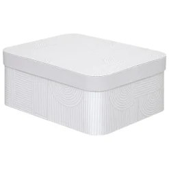BOITE CARTON POLYBOX ARCHE BEIGE D.28X22X11.5CM