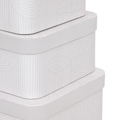 BOITE CARTON POLYBOX ARCHE BEIGE D.28X22X11.5CM
