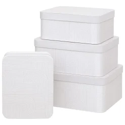 BOITE CARTON POLYBOX ARCHE BEIGE D.28X22X11.5CM