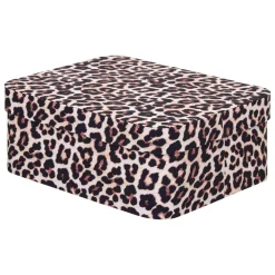 BOITE CARTON POLYBOX LEOPARD D.39.5X30X26CM
