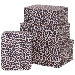 BOITE CARTON POLYBOX LEOPARD D.35X26X14.5CM