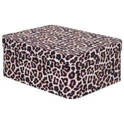 BOITE CARTON POLYBOX LEOPARD D.35X26X14.5CM