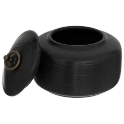 BOITE CERAMIQUE JIL NOIR D.14CM