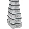 BOITE COIN METAL DELICAT NOIR ET BLANC 32X21.5X11.8CM