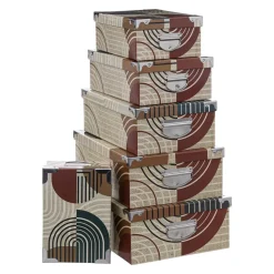 BOITE COINS METAL ABSTRAIT D.32X21.5X11.8CM