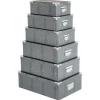 BOITE COINS METAL CROCO GRIS D.44X31X15CM