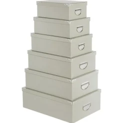 BOITE COINS METAL GRIS 48X33.5X16CM