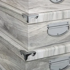 BOITE COINS METAL IMPRIME SAUVAGE D.36X24.5X12.5CM