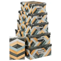BOITE COINS METAL MARQUETERIE D.48X33.5X16CM