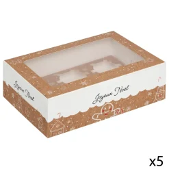 BOITE 6 CUPCAKES NOEL X5 PIECES