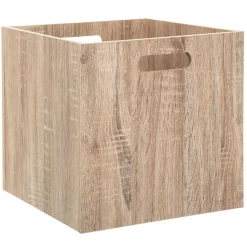 BOITE DE RANGEMENT BOIS NATUREL 31X31CM
