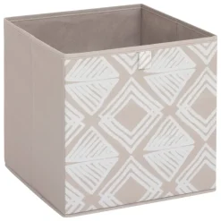 BOITE DE RANGEMENT IMPRIME BOHEMA BEIGE 31X31CM