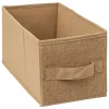 BOITE DE RANGEMENT TOILE DE JUTE 15X31CM