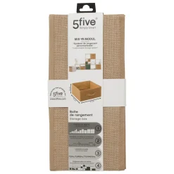 BOITE DE RANGEMENT TOILE DE JUTE 31X15CM