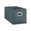 BOITE DE RANGEMENT 15X31CM BLEU ORAGE