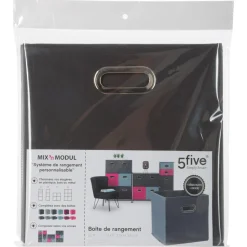 BOITE DE RANGEMENT 31X31CM GRIS ANTHRACITE