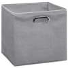 BOITE DE RANGEMENT 31X31CM GRIS CLAIR CHINE