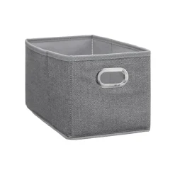 BOITE DE RANGEMENT 15X31CM GRIS CLAIR CHINE