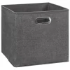 BOITE DE RANGEMENT 31X31CM GRIS FONCE CHINE