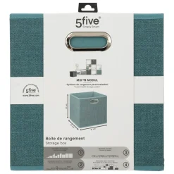 BOITE DE RANGEMENT 31X31CM PETROLE CHINE