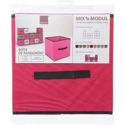 BOITE DE RANGEMENT 31X31CM ROSE
