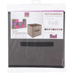 BOITE DE RANGEMENT 31X31CM TAUPE