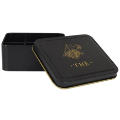 BOITE METAL NOIR ET DORE DOSETTE THE